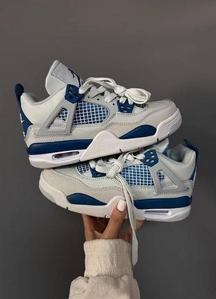 Кроссовки nike air jordan 4 retro industrial blue premium