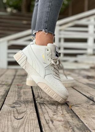 Зимние женские кроссовки puma cali remix beige mex 36-37-38-39