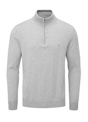 Oscar jacobson ¼ zip светр 100% хлопок combed twist