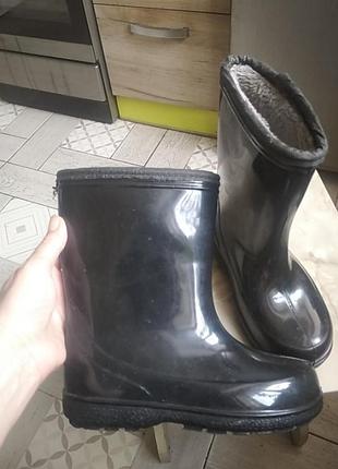 Резиновые сапоги внутри мех на ребенка унисекс 33 р