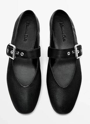 Кожаные балетки massimo dutti