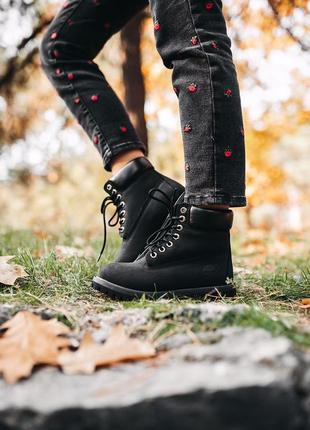 Женские зимние ботинки timberland “black” термо4 фото