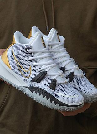 Кросівки nike kyrie 7 white\gold 2