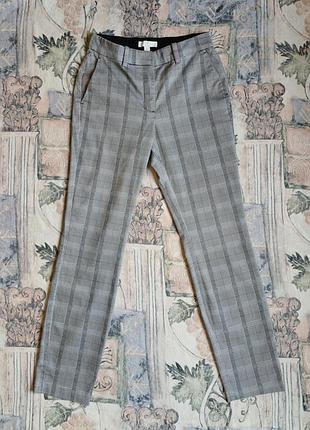 Продам клетчатые женские  брюки h&m (оригинал), размер eur 36 / us 4 штаны джинсы2 фото