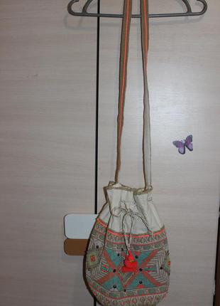 Супер стильна сумка принт з вишивкою річна atmosphere