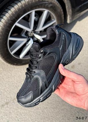 Кросівки чоловічі andre чорні,  екошкіра/сітка