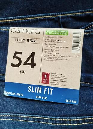 Женские джинсы esmara® "slim fit" xxl (54, темно-синий) баталы2 фото