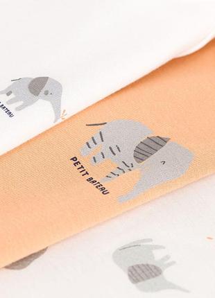Набор хлопковых боди petit bateau с длинными рукавами со слоником 3 шт (9м, 12м, 18м)3 фото