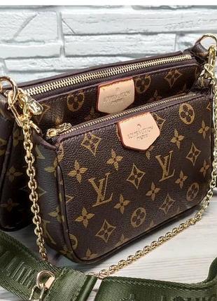 Louis vuitton,cтильная сумка кросс-боди, материал канва
