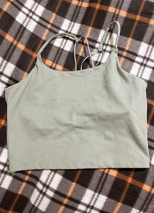 Оливковий топ h&m
