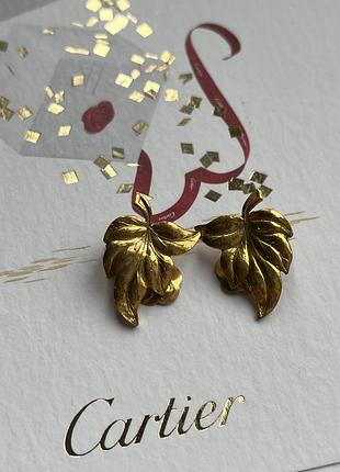 Винтажные клипсы листочки