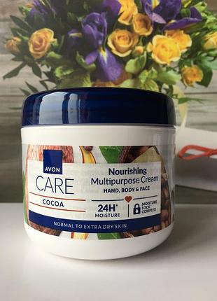 Крем для лица, рук и тела avon care, с маслом какао 400 мл / эйвон крем