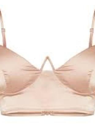 Брендовый сатиновый топ размера xs-s