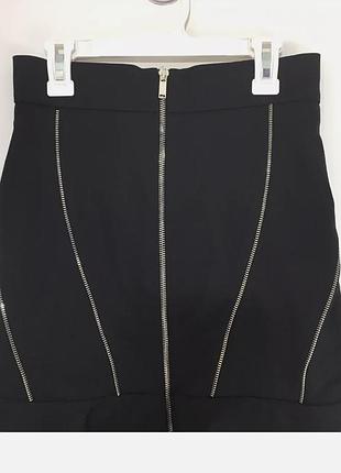 Zara woman черная юбка украшена молниями размер xs7 фото