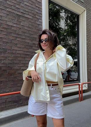 Ніжно жовта сорочка у смужку zara