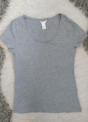 Жіноча сіра базова футболка h&m розмір м (110724)