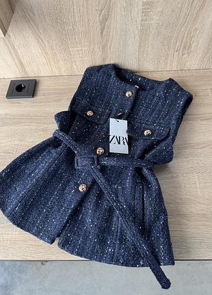 Твидовая жилетка zara