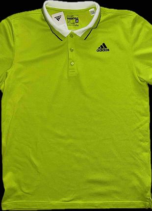 Яркое поло adidas р.м