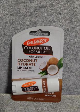 Palmer's, coconut oil formula,кокосовый увлажняющий бальзам для губ с витамином э