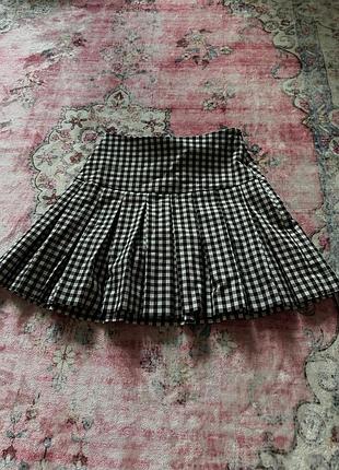 Мини-юбка в клетку 3