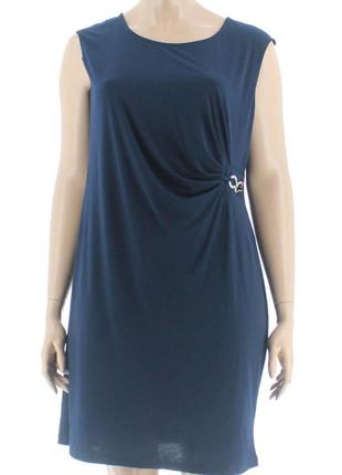 Базове темно-синє плаття батал plus 2x на 56-58 рр бренд6 фото