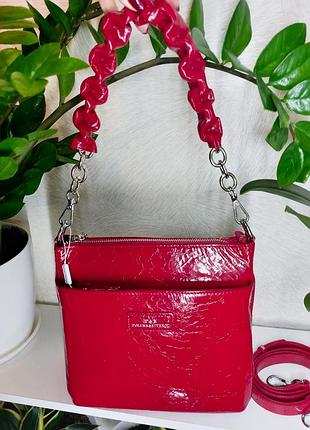 Сумка кросс-боди премиум класса из натуральной лакированной кожи от the cambridge satchel company2 фото