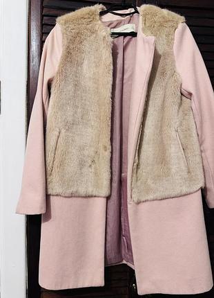 Пальто zara, зара пальто комбіноване