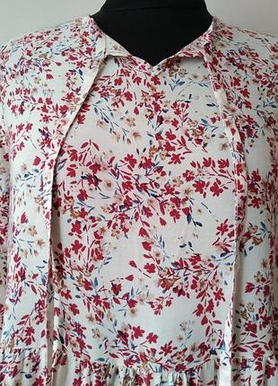 Длинное ярусное платье штапель4 фото