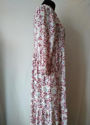 Длинное ярусное платье штапель6 фото