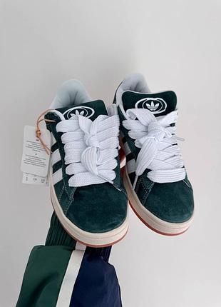 Кроссовки adidas campus 00s dark green/white