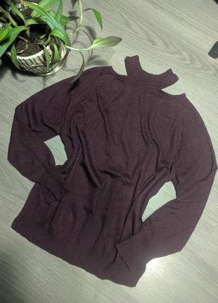 Крутой свитер цвета марсала  f&f 8/12/401 фото