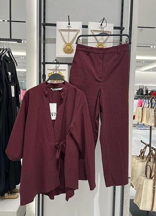 Бавовняний костюм кімоно+укорочені штани zara