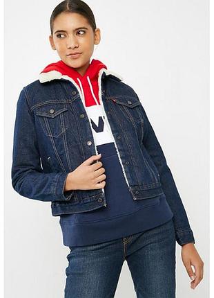 Джинсовая куртка шерпа levi's original sherpa trucker 36136-0001