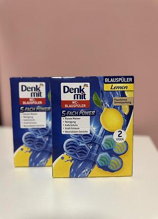 Подвесной блок для унитаза denkmit лимон (в упаковке 2 шт)