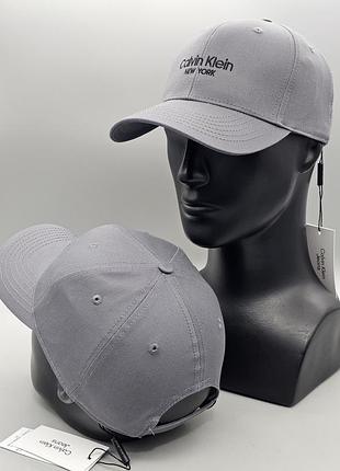 Кепка бейсболка calvin klein ck серая черная