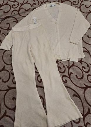 Костюм zara зара кюлоты кардиган размер s