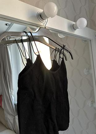 Майка черная на брительках