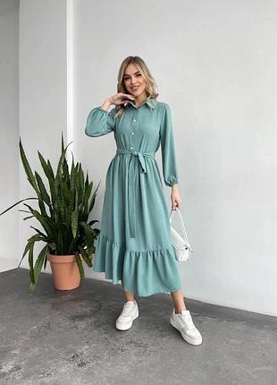 Платье голубого цвета