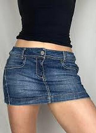 Джинсовая мини юбка clockhouse