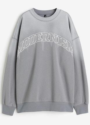 Світшот h&m oversized printed sweatshirtш