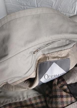 Тренч плащ пальто odermark вінтаж ретро унісекс бежевий,хакі з підстібкою,зимовий,l 38-50 8