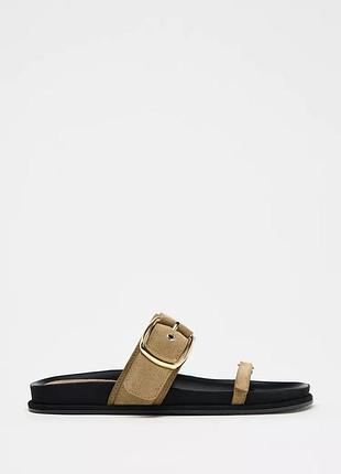 Шлепанцы женские замшевые zara new2 фото