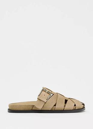 Шлепанцы женские замшевые zara new4 фото
