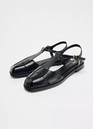 Сандалии женские черные zara