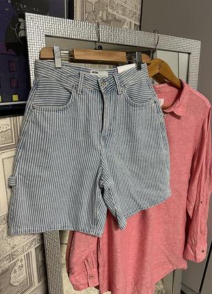 Шорти джинсові полоска bershka