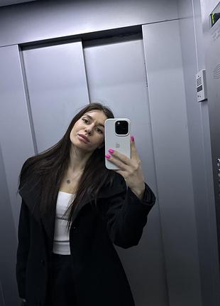 Пальто чёрное