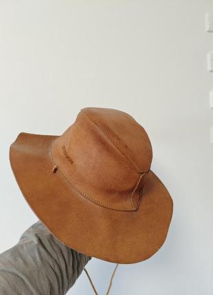 Stetson р. l старый ковбойский кожаная шляпа панама коричневый ковбоя шляпа