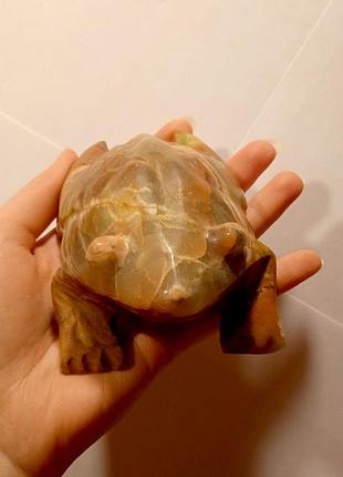 Фигурка лягушка из натурального камня яшма 10 см