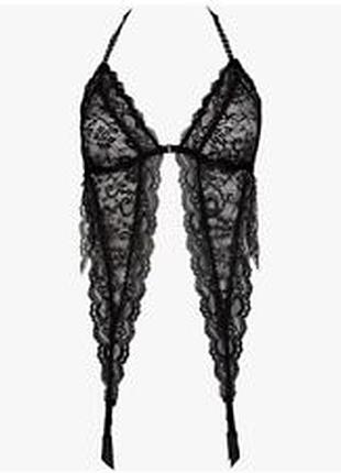Изысканный боди с подвязками для чулок