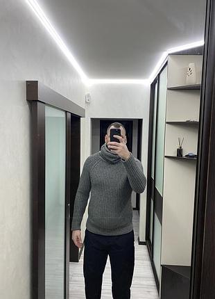 Теплий чоловічий вовняний светр bershka